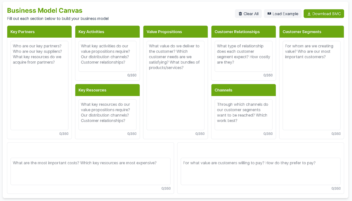 Business Model Canvas preview